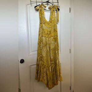 Floral Linen Wide Leg Jumpsuit